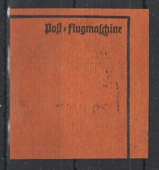 Michel Nr. IV, Flugpostmarke "gelber Hund", Briefstück geprüft BPP.