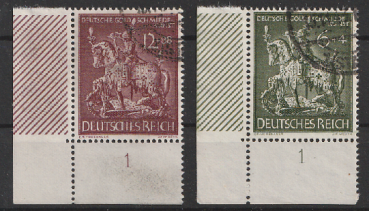 Michel Nr. 860-861, Goldschmiedekunst Eckrand unten links postfrisch.