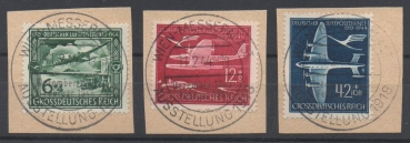 Michel Nr. 866 - 868, Luftpostdienst auf Briefstück mit Ersttagsstempel..