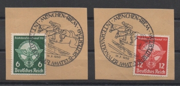 Michel Nr. 689 -690, Reichsberufswettkampf auf Briefstück.
