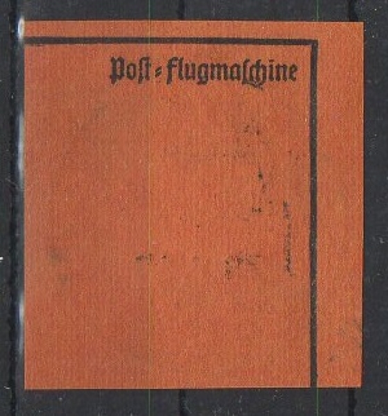 Michel Nr. IV, Flugpostmarke "gelber Hund", Briefstück geprüft BPP.