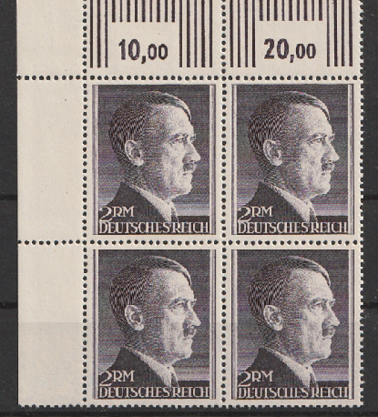 Michel Nr. 800 B, Freimarken Eckrand oben links postfrisch.