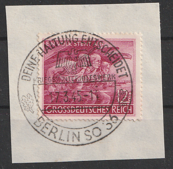 Michel Nr. 908, Parteimiliz 1945 gestempelt.