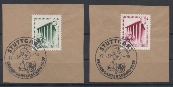 Michel Nr. 692 - 693, Reichsgartenschau 1936 mit Ersttagsstempel.